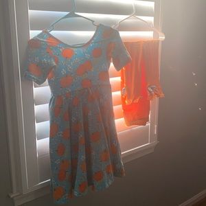 Eleanor Rose 10/12 pumpkin dress and size 10 matching leggings worn 3x